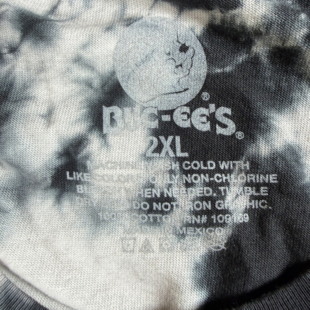 NEW Buc-ee's T-shirt Unisex 2XL Black White Tie Dye Snacks Graphic Tee - Picture 5 of 6
